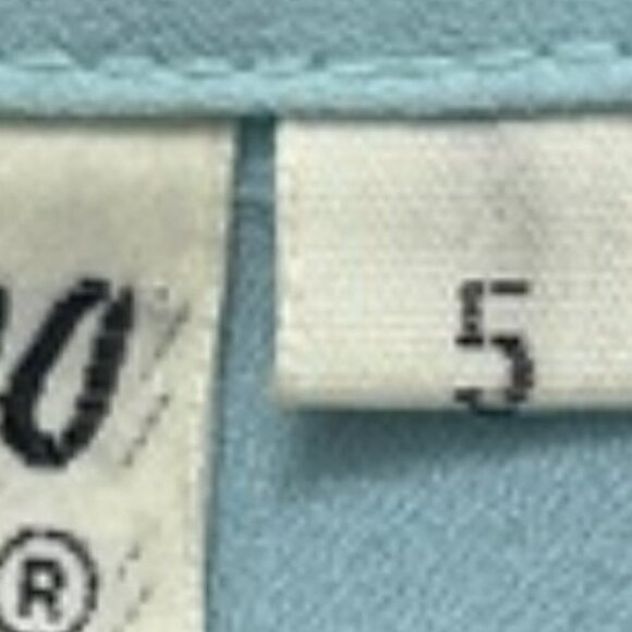 Vintage Ice Blue Sheer Huk-a-poo Button Down Blouse Long sleeves - Picture 8 of 9